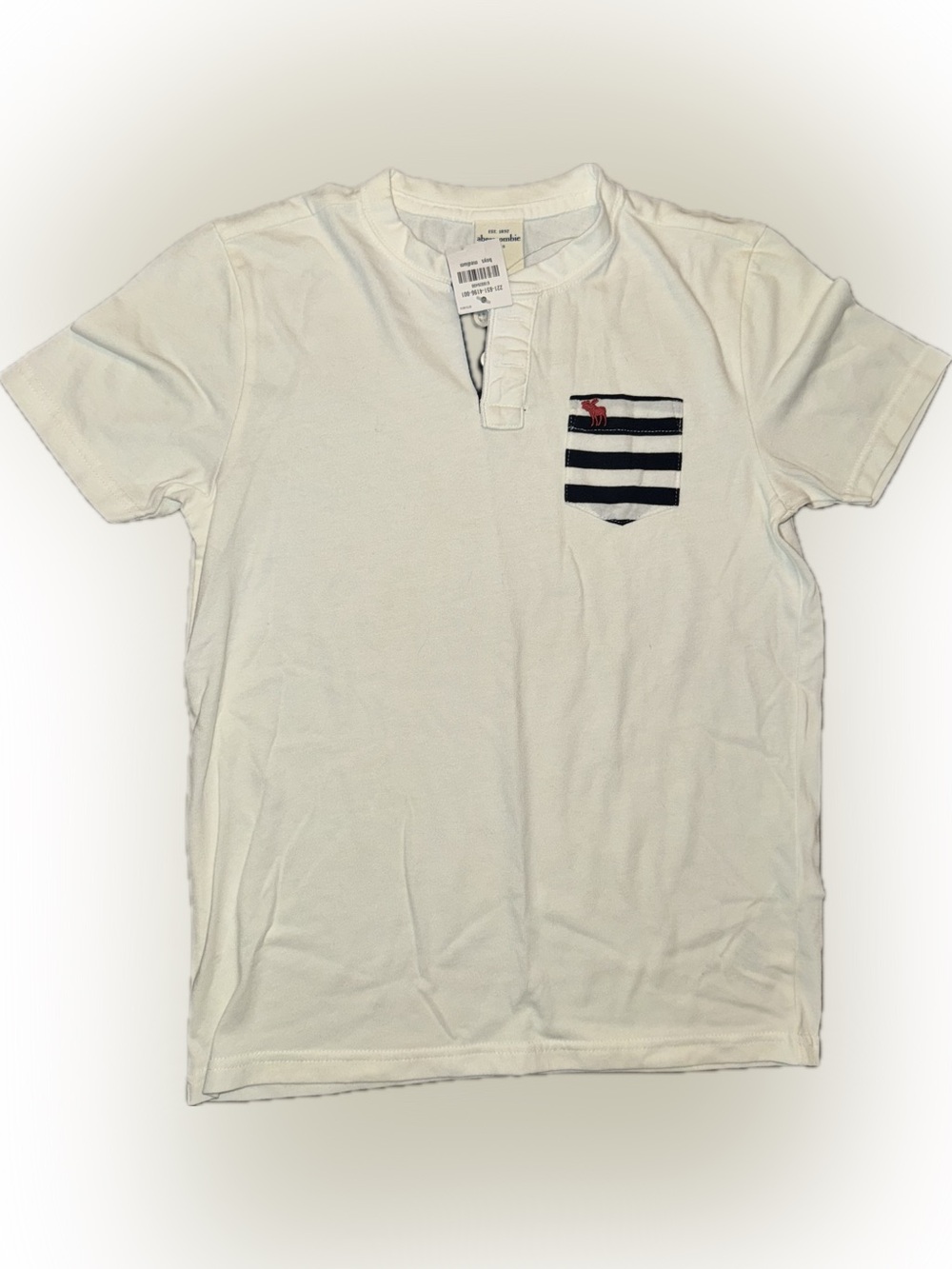 ☀️Abercrombie & Fitch White Shirt with Black Stripes, NWT
